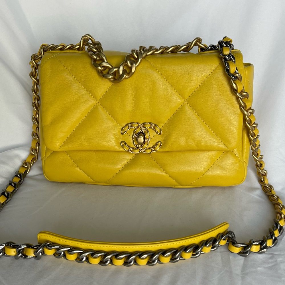 Chanel 19 Small Yellow Bag